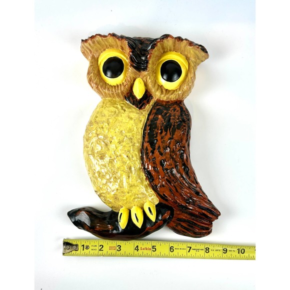 Arnel's Vintage Owl Ceramic Wall Hanging Plaque 12" - Picture 5 of 6